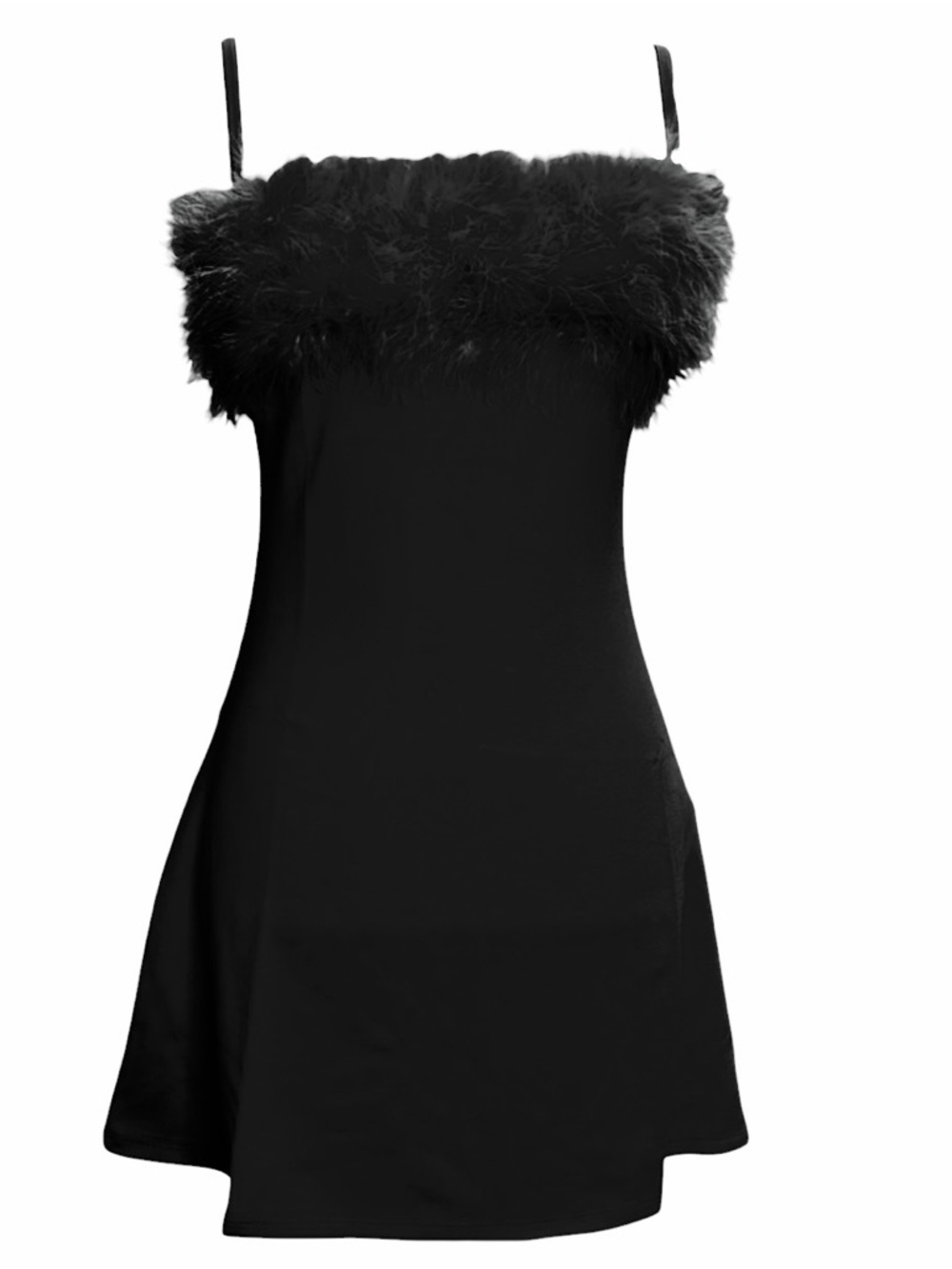 Sugar Thrillz Dress Mini S M Flirty N’ Thriving Marabou Black Feathers